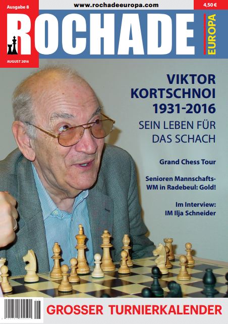Schachzeitung Rochade Europa 2016 08 Titelseite
