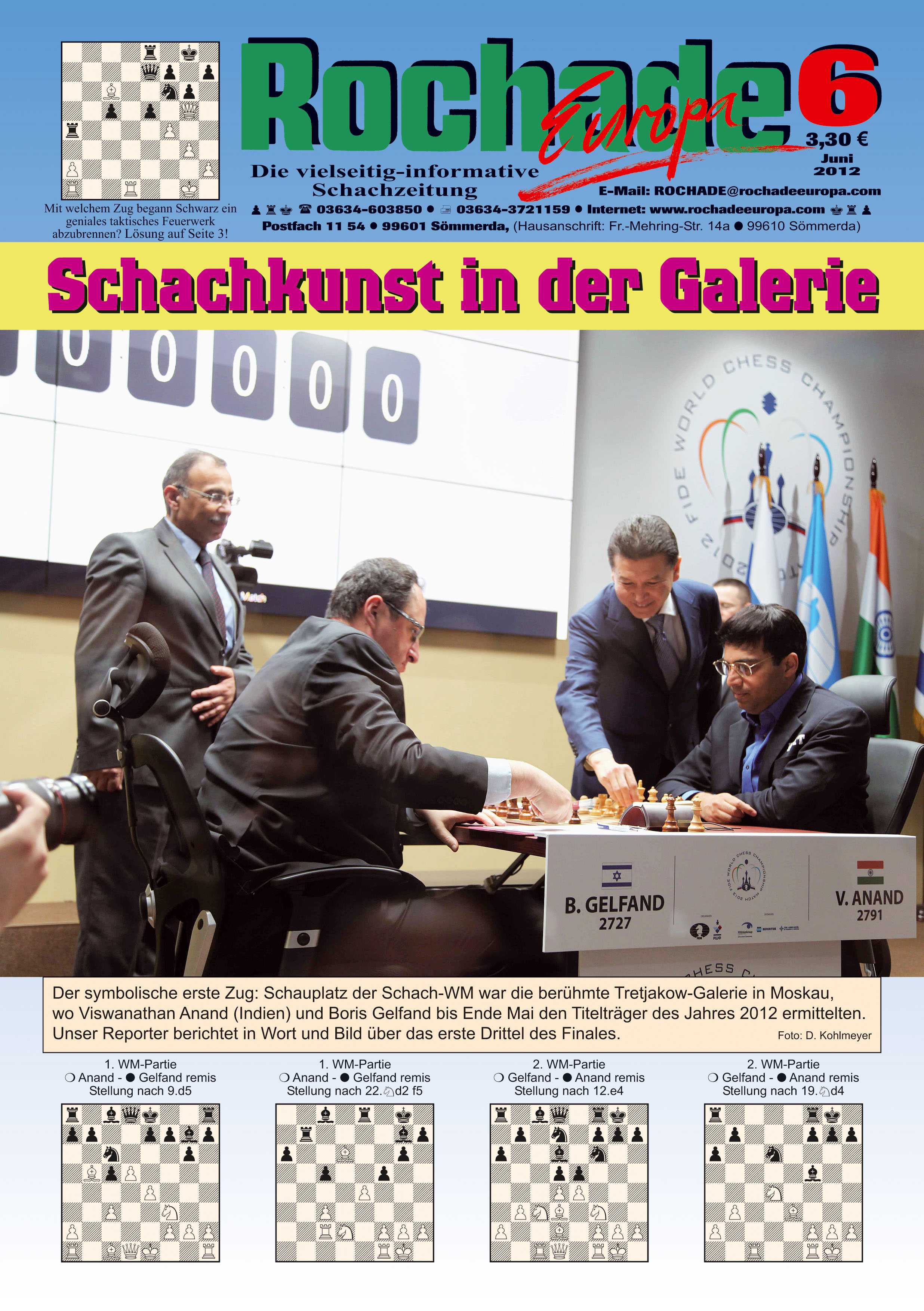 Schachzeitung Rochade Europa 2012 06 Titelseite