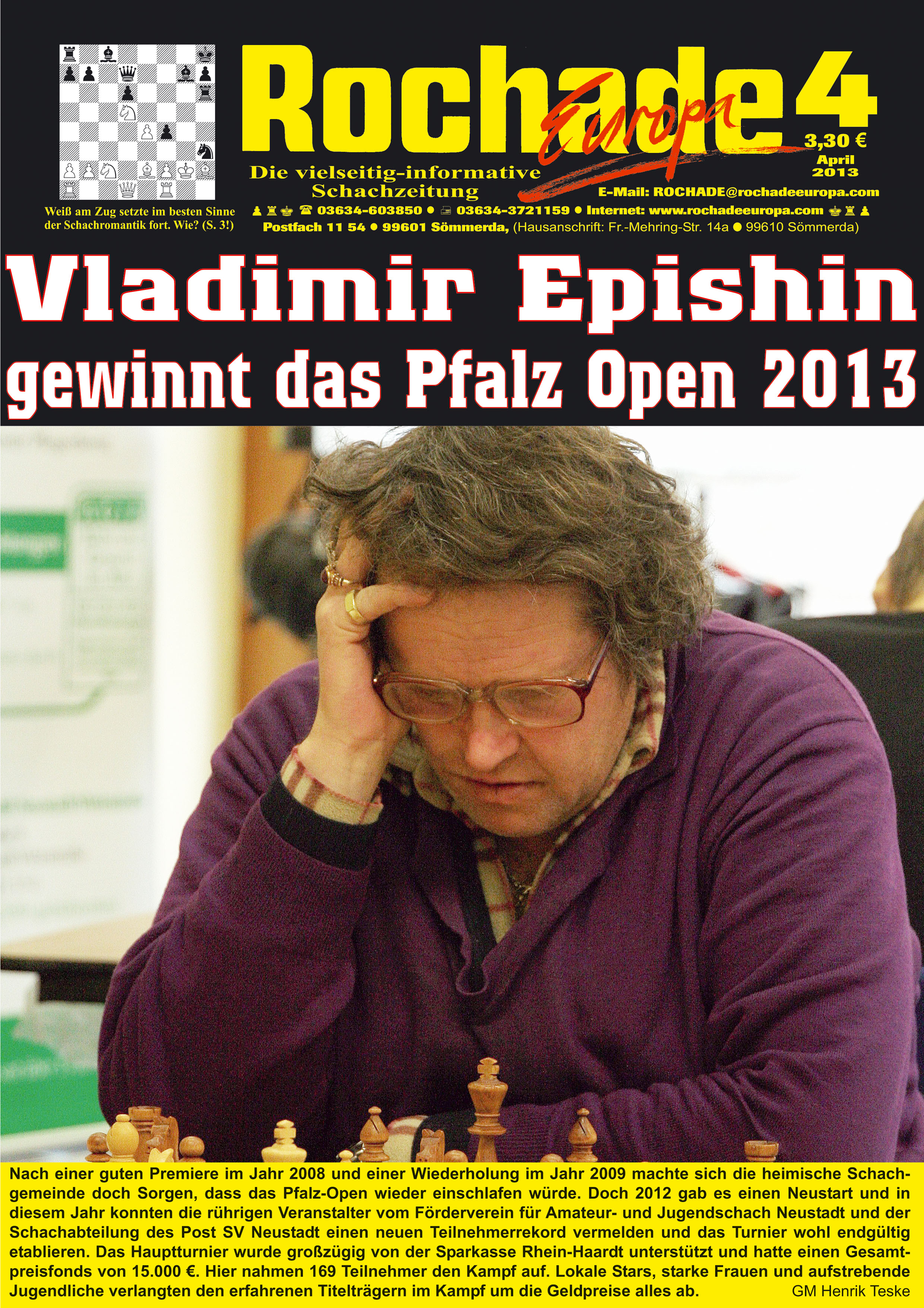 Schachzeitung Rochade Europa 2013 04 Titelseite