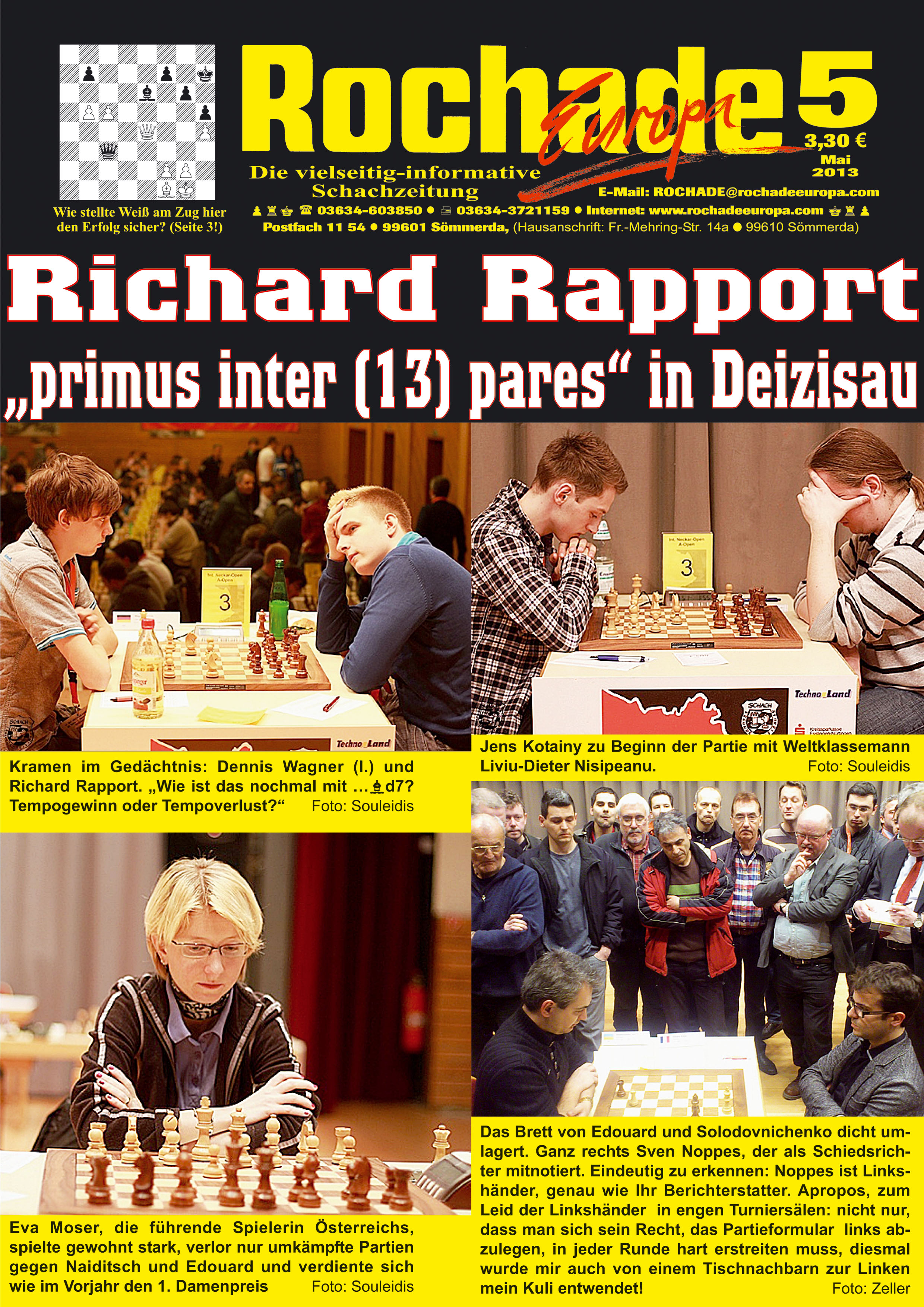 Schachzeitung Rochade Europa 2013 05 Titelseite